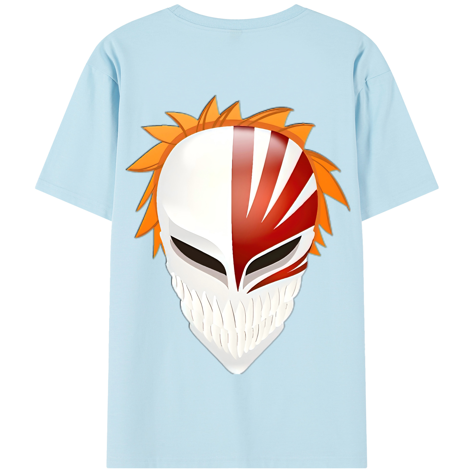 （画像用） ブリーチ 黒崎一護（くろさき いちご）BLEACH Kurosaki Ichigo 綿100％半袖Tシャツ（背面プリント）